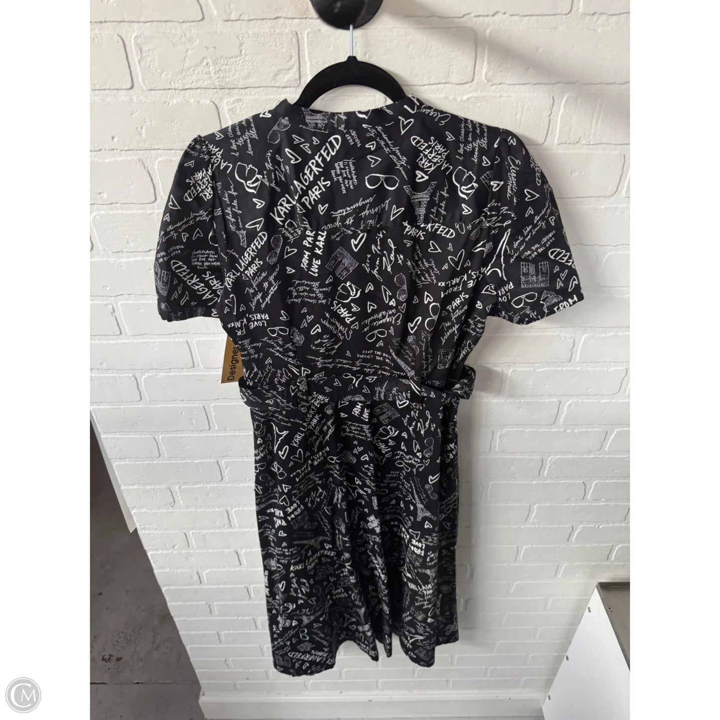 Dress Designer By Karl Lagerfeld In Black & White, Size: M