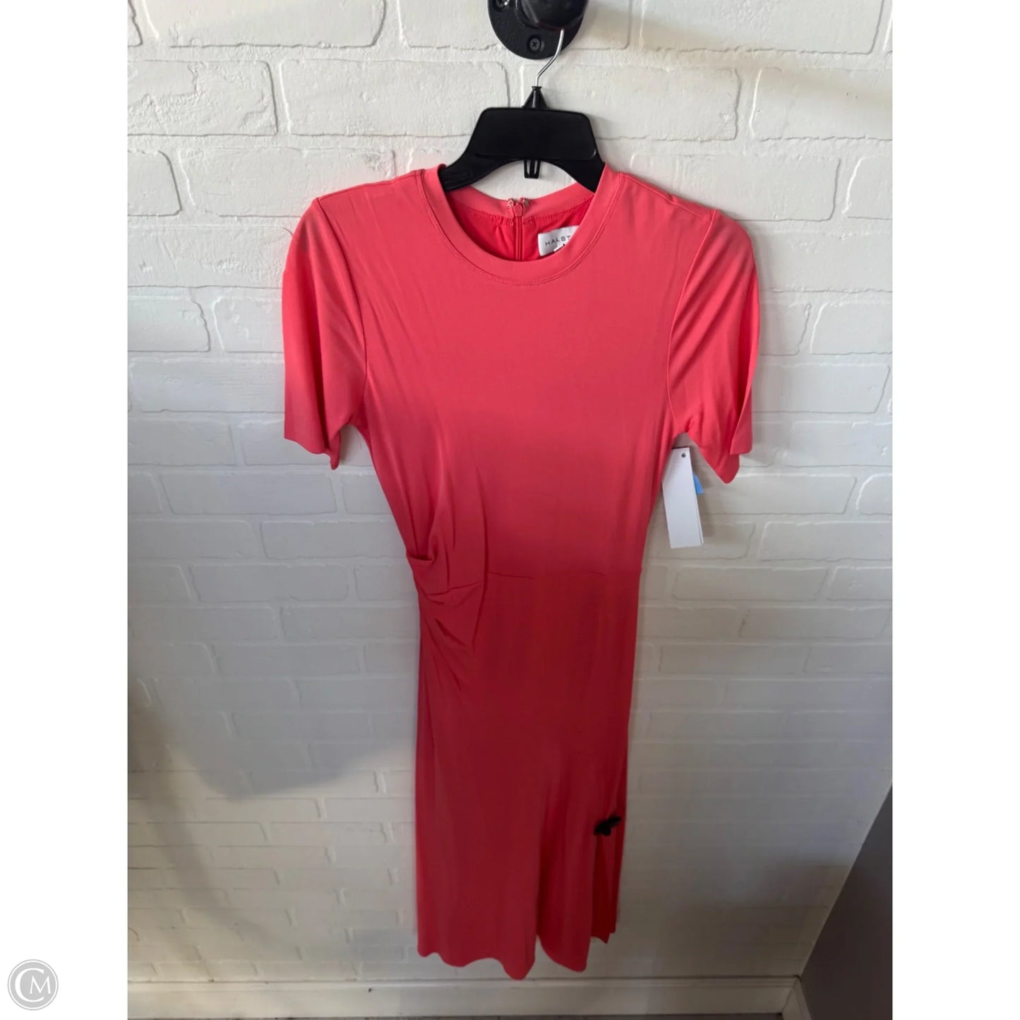 Dress Designer By Halston In Peach, Size: M