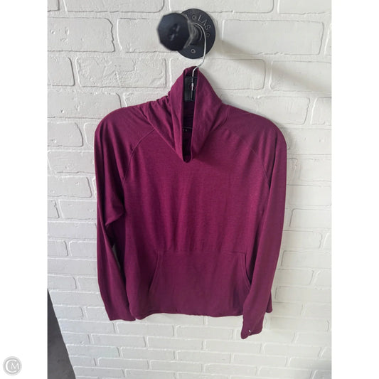Athletic Top Long Sleeve Collar By Eddie Bauer In Purple, Size: M