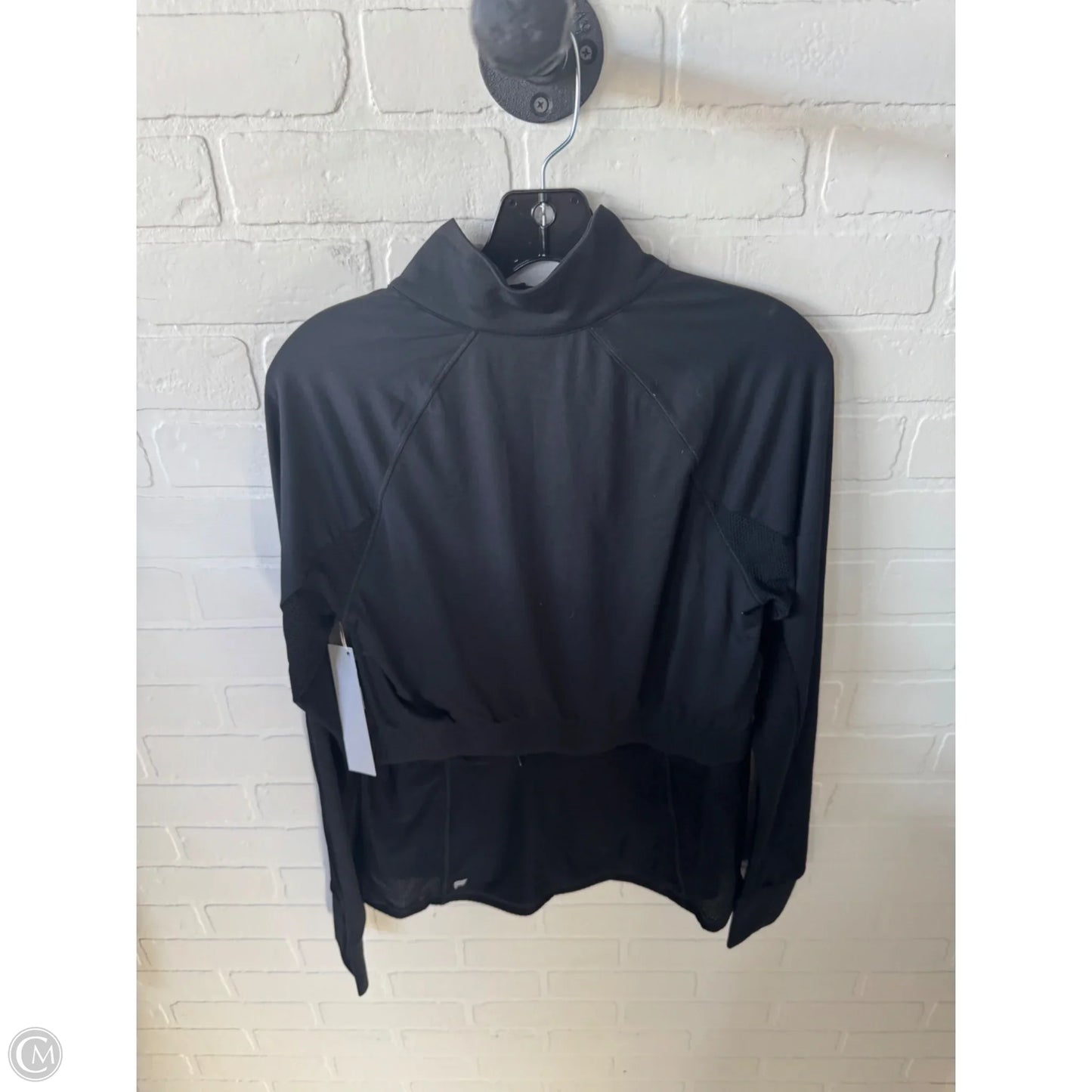 Athletic Top Long Sleeve Collar By Fabletics In Black, Size: L
