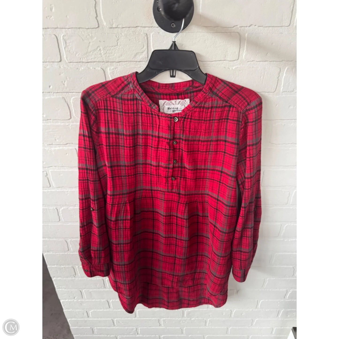 Tunic Long Sleeve By Holding Horses In Red, Size: Xs