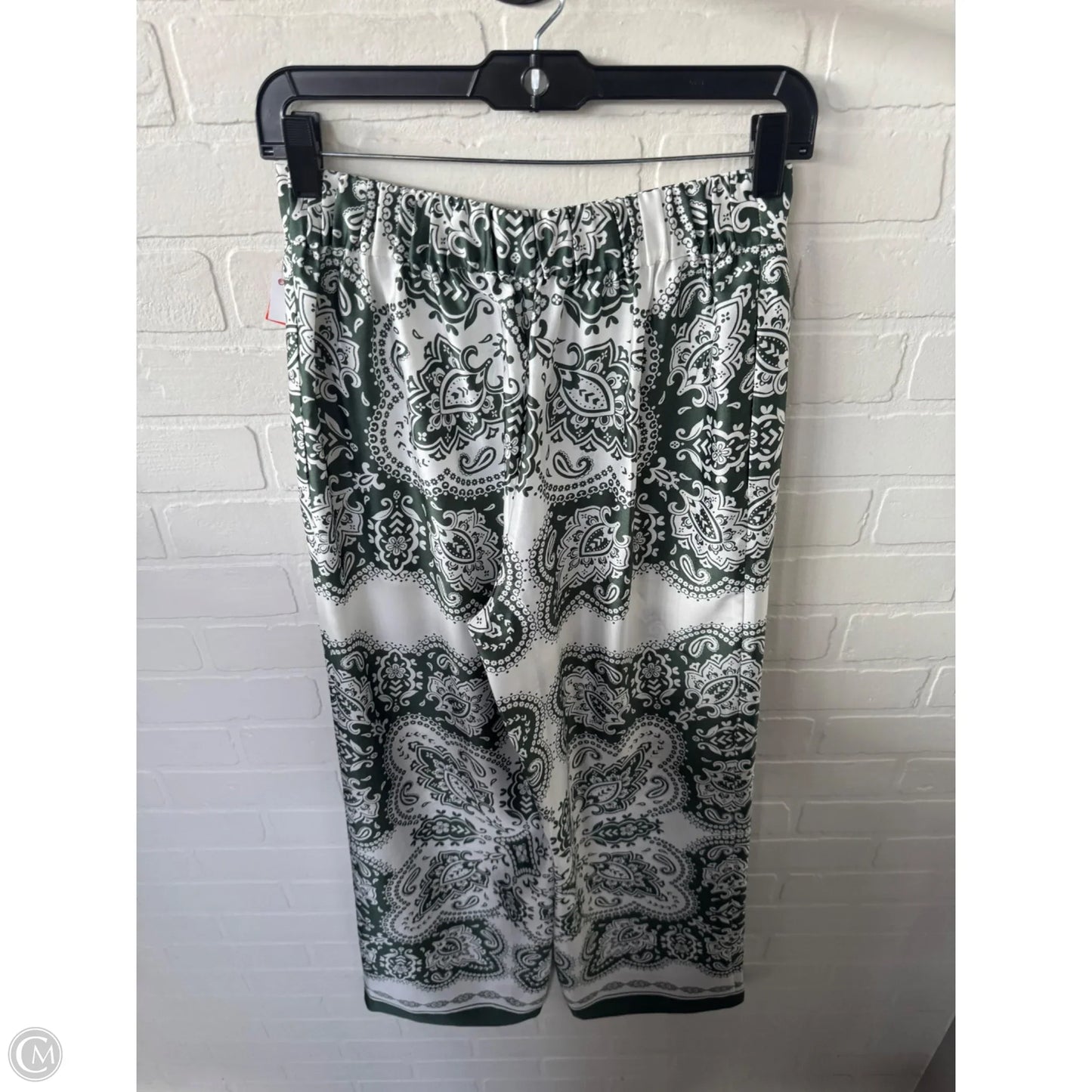 Pants Wide Leg By Ann Taylor In Green & White, Size: 2
