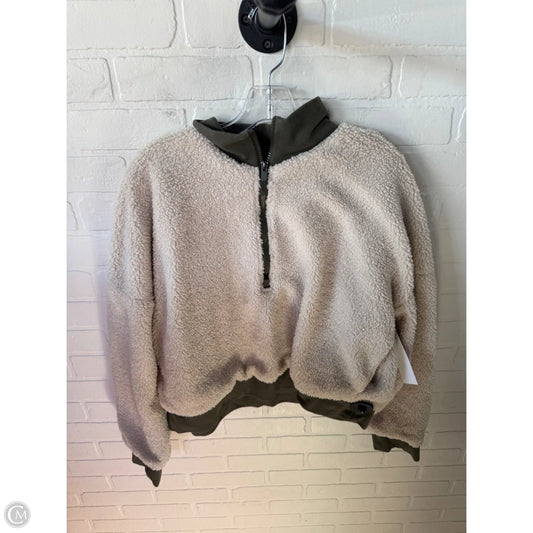 Jacket Fleece By Fabletics In Green & Tan, Size: Xl