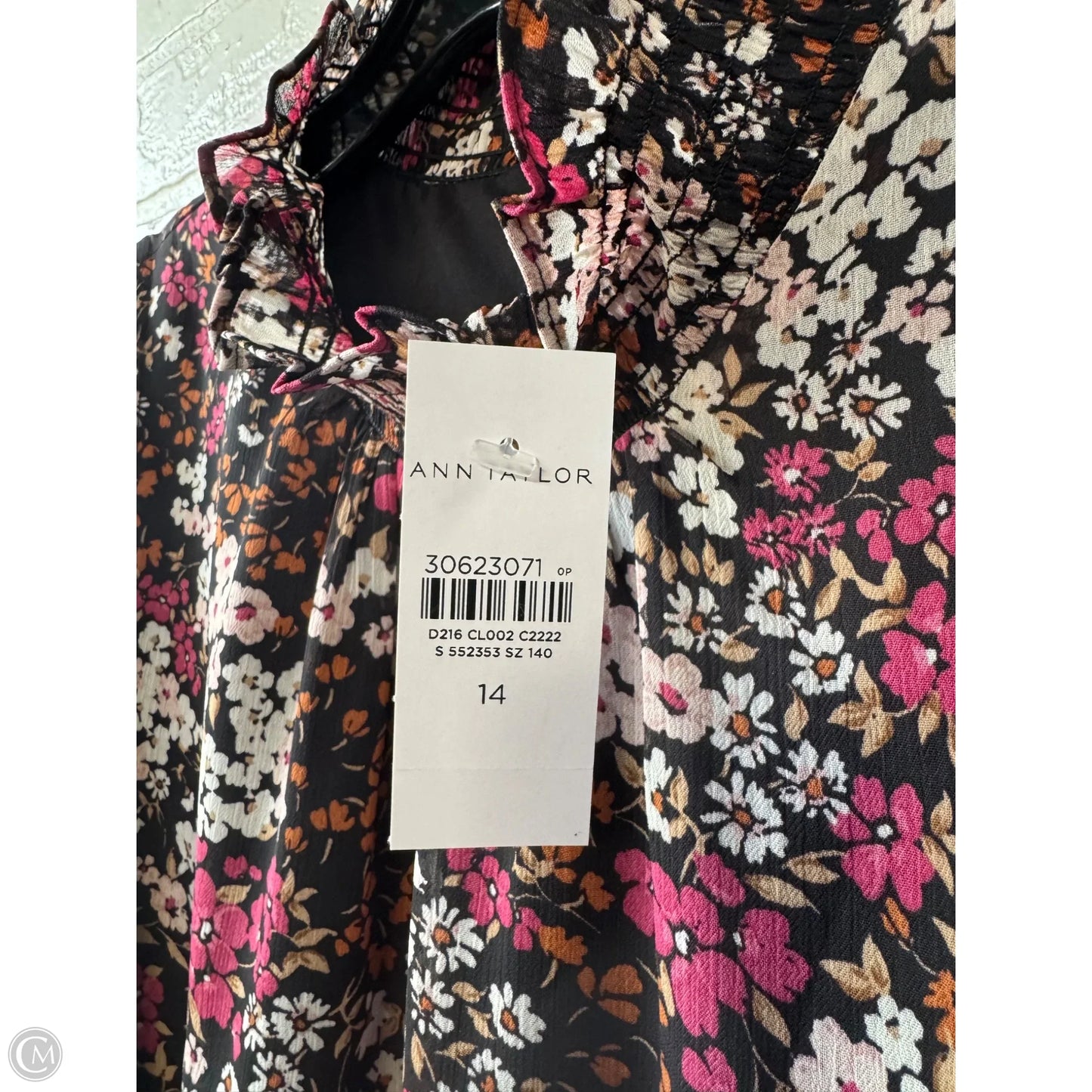 Dress Work By Ann Taylor In Black & Pink, Size: L