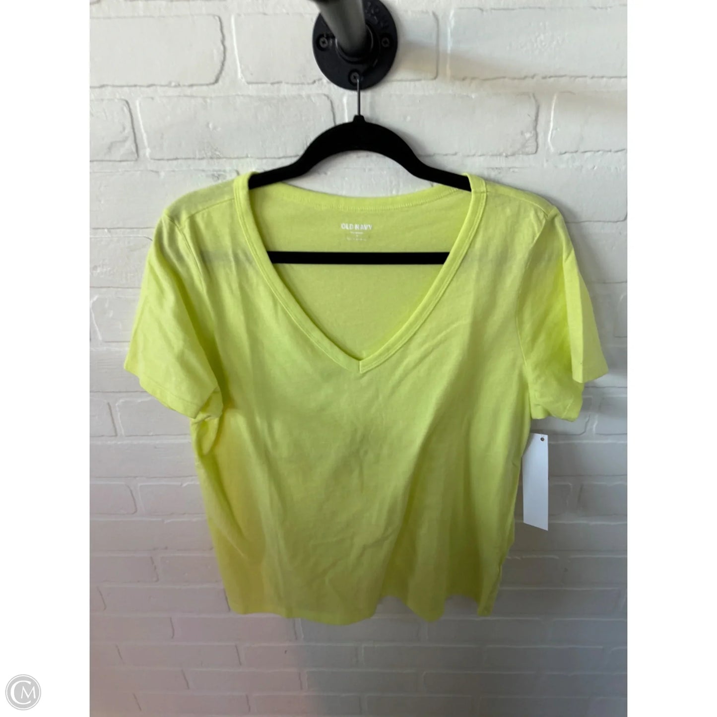 Top Short Sleeve Basic By Old Navy In Yellow, Size: M