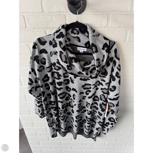Sweater By Calvin Klein In Grey, Size: Xl