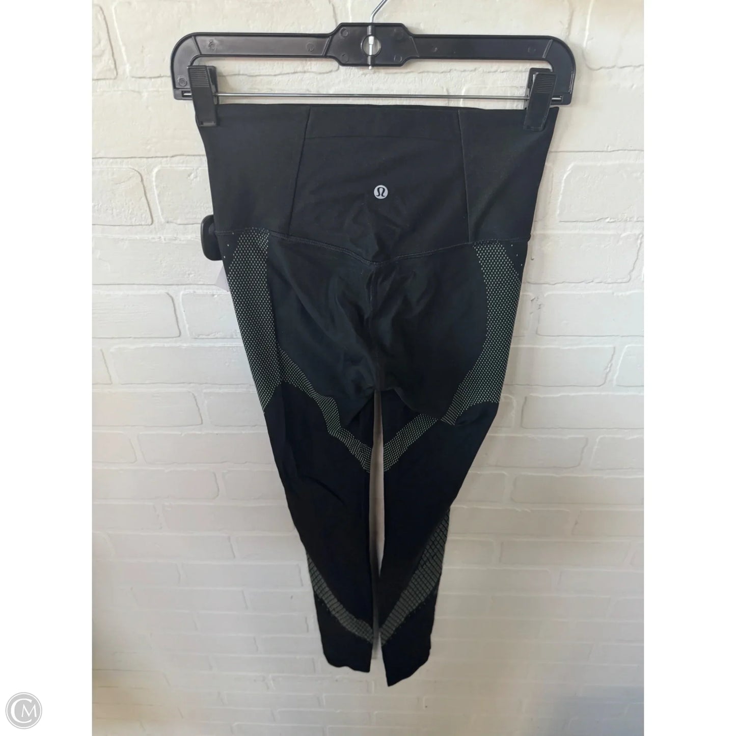Athletic Leggings By Lululemon In Black & Green, Size: 6
