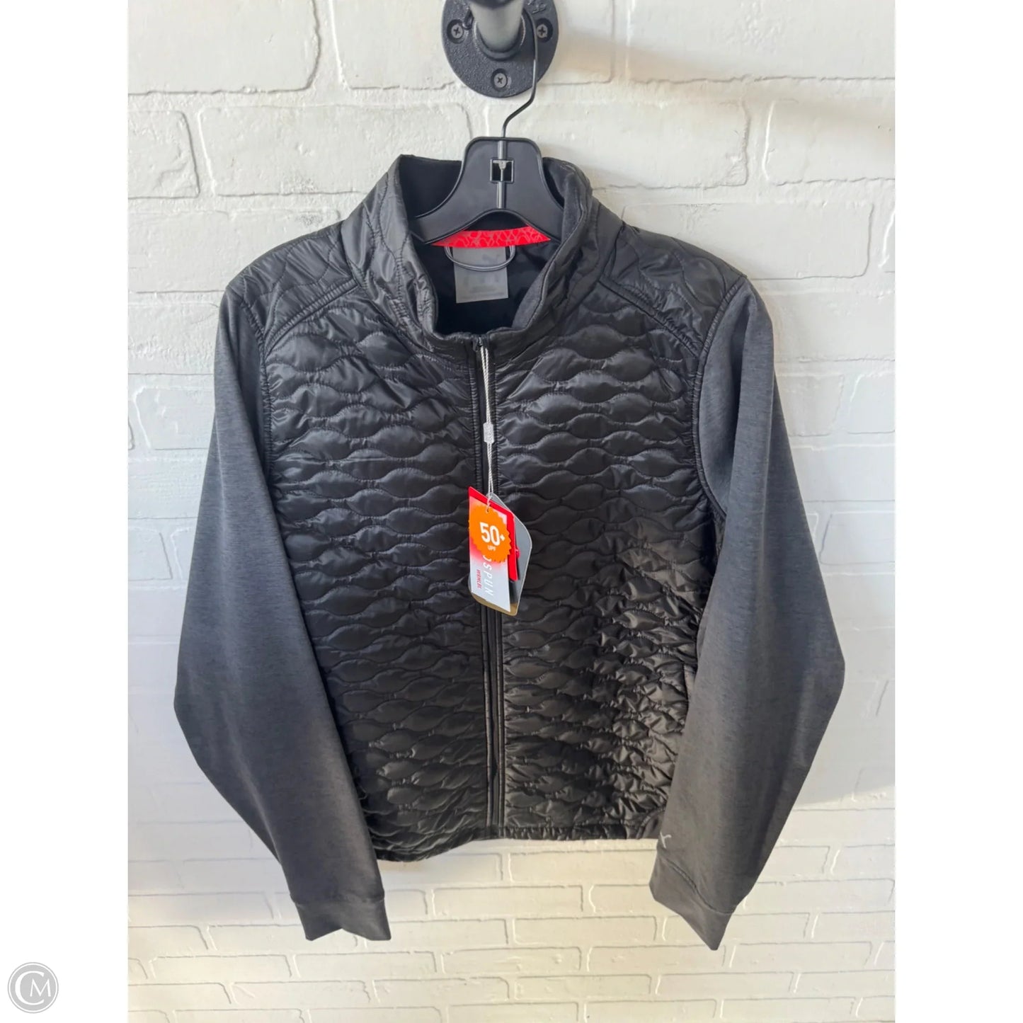 Jacket Puffer & Quilted By Puma In Black & Grey, Size: Xl