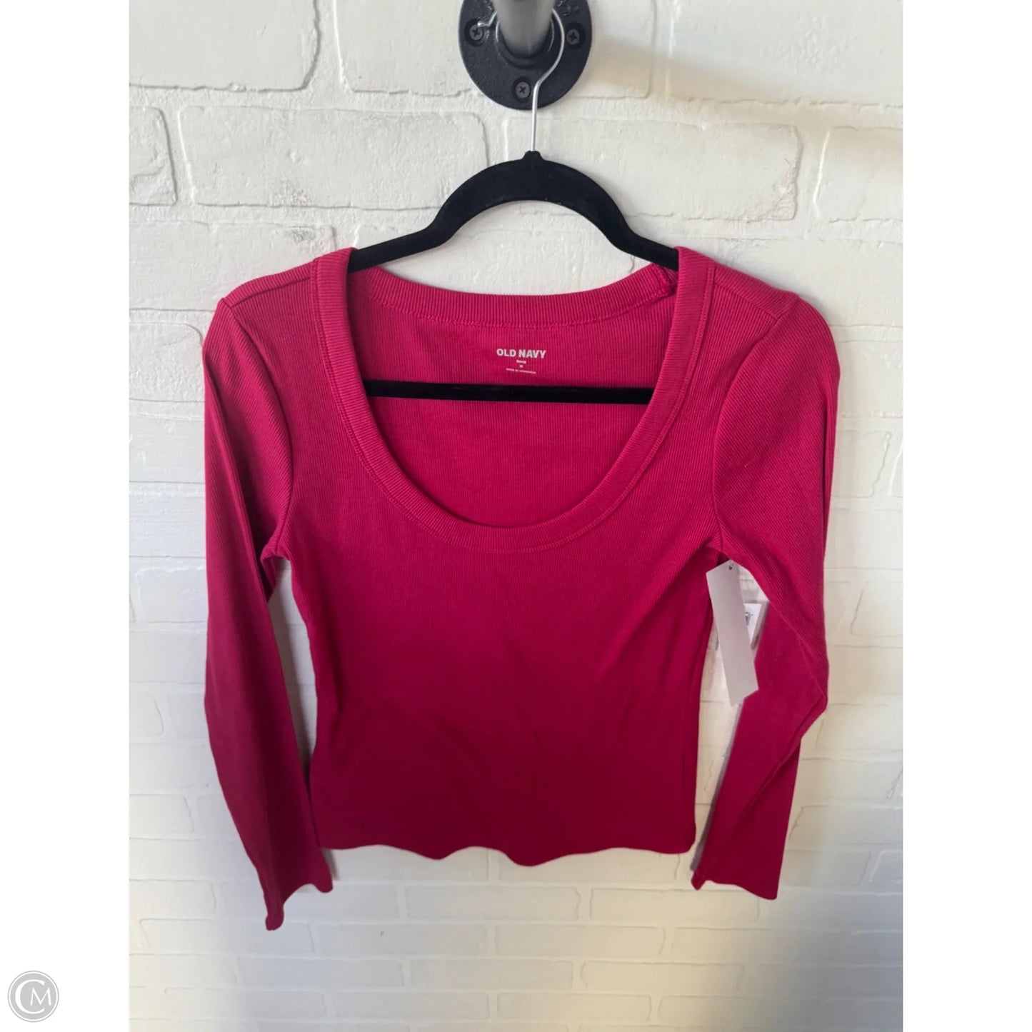Top Long Sleeve Basic By Old Navy In Pink, Size: M