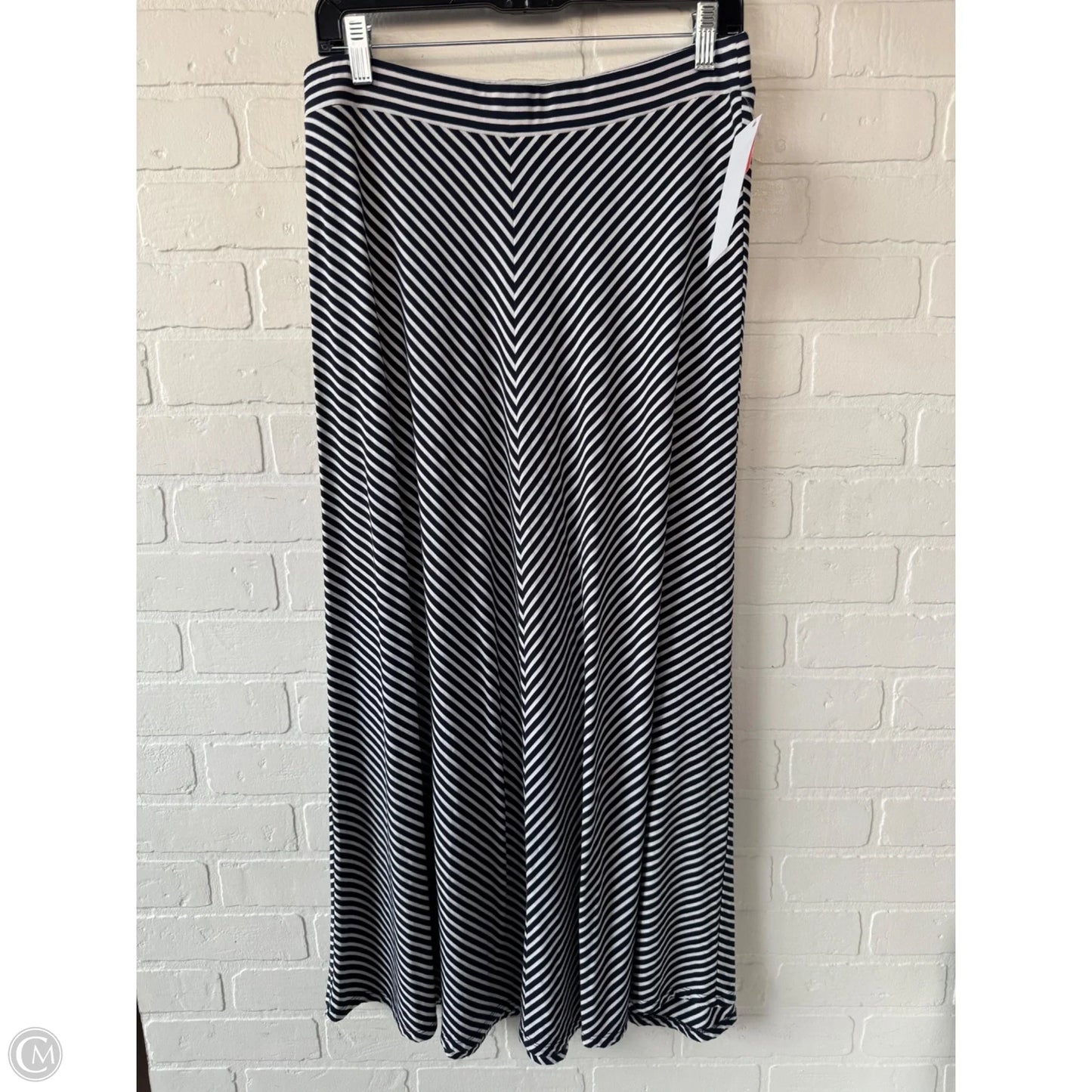 Skirt Maxi By Loft In Blue & White, Size: 8