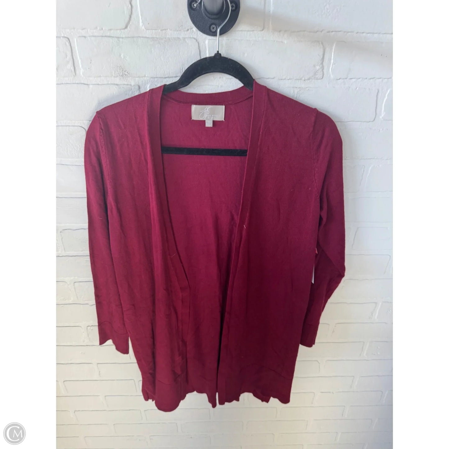 Sweater Cardigan By Joan Vass In Red, Size: Xs