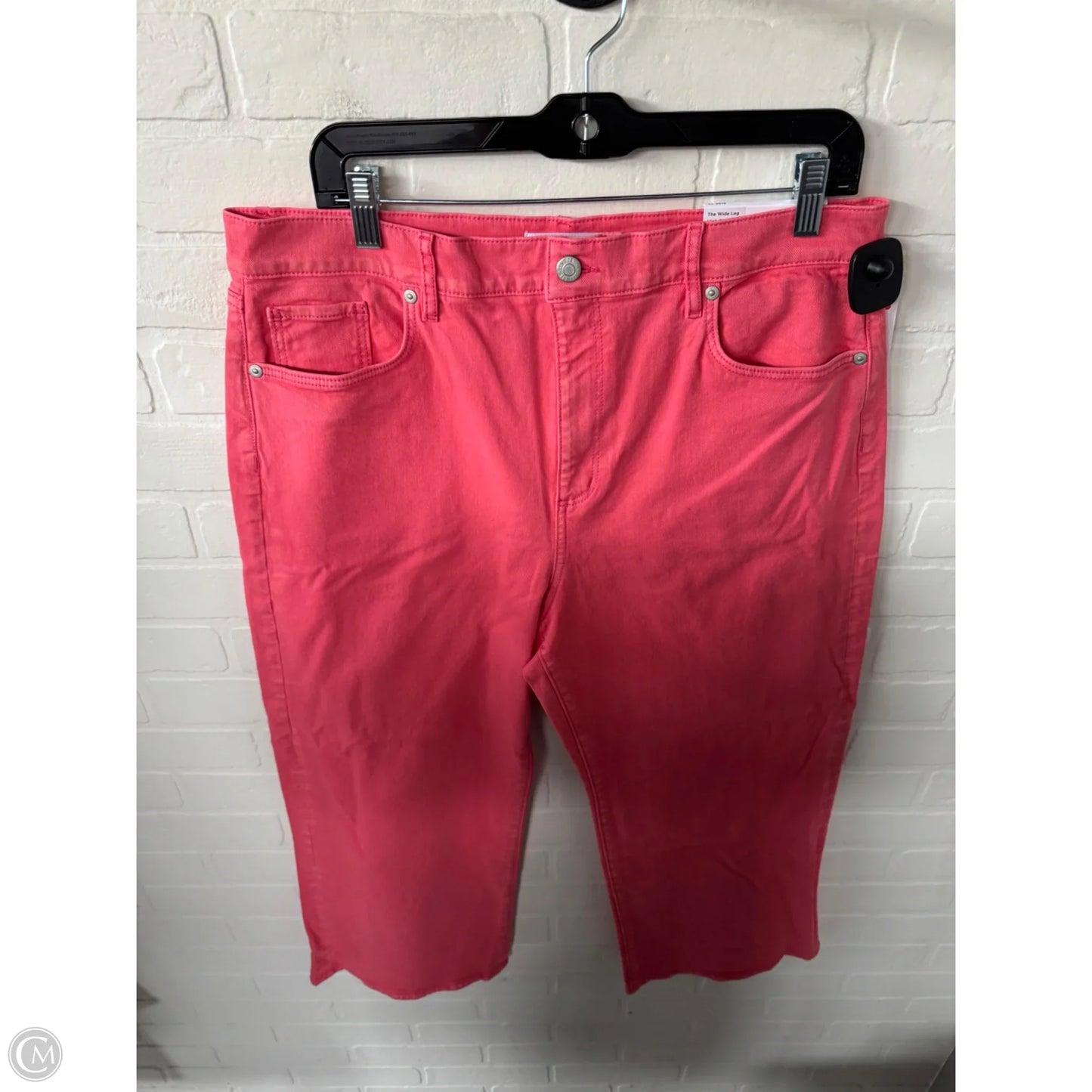 Jeans Wide Leg By Loft In Pink Denim, Size: 14