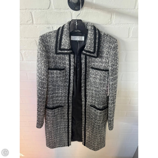Coat Peacoat By Tahari By Arthur Levine In Black & White, Size: S