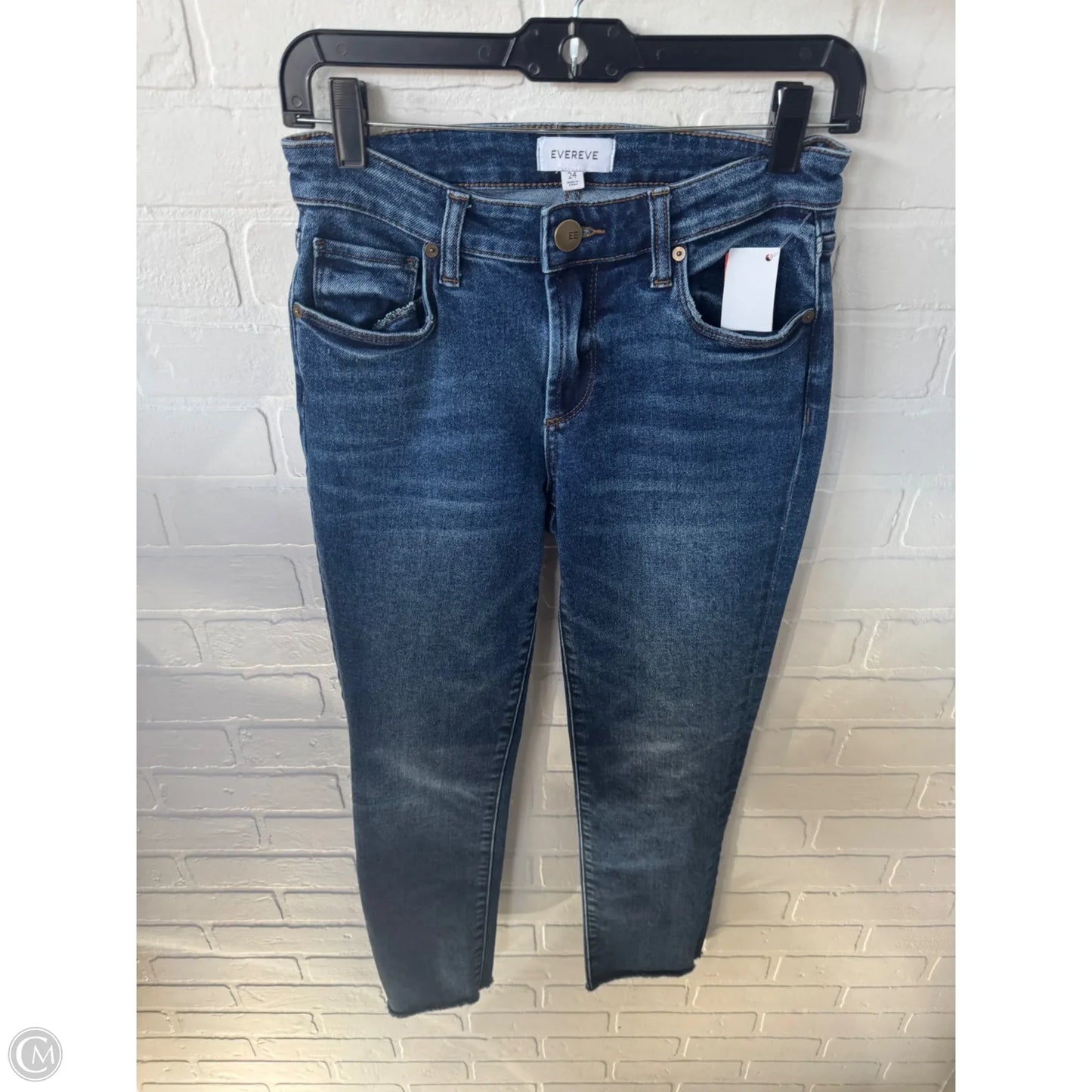 Jeans Straight By Evereve In Blue Denim, Size: 0