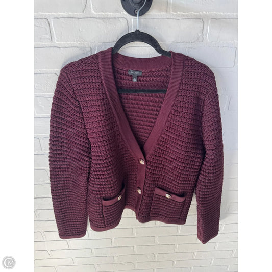 Sweater Cardigan By Talbots In Purple, Size: L