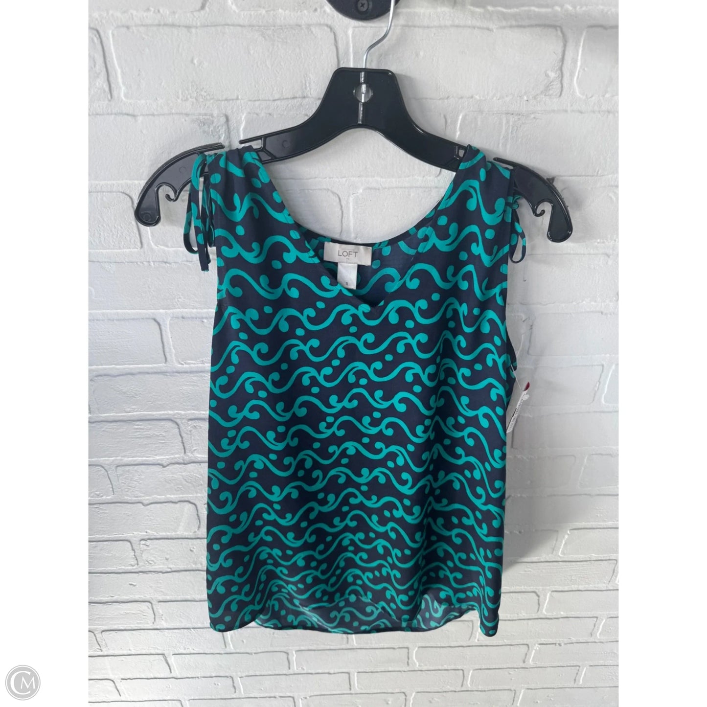 Top Sleeveless Basic By Loft In Blue & Green, Size: S