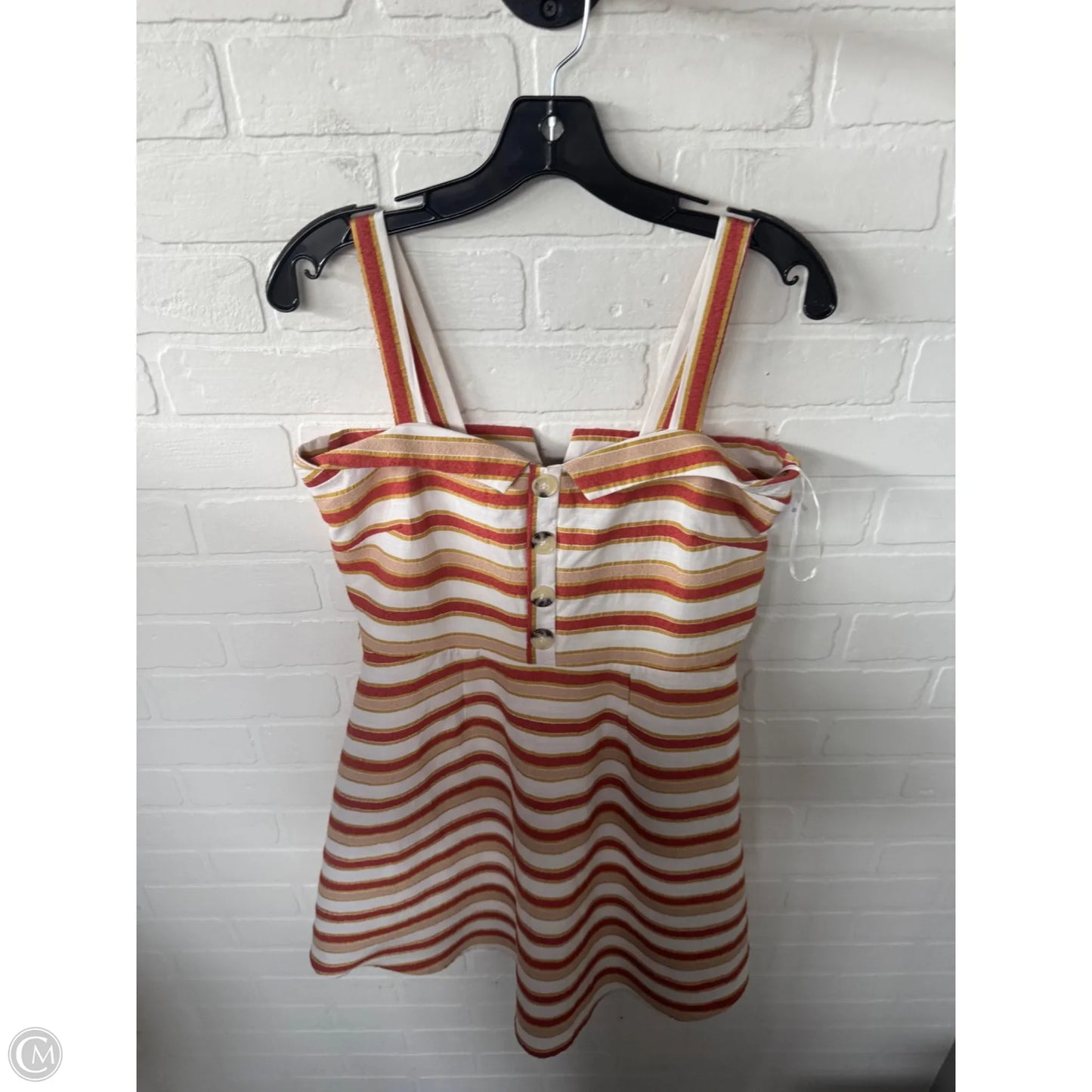 Dress Casual Short By Mi Ami In Red & White, Size: M