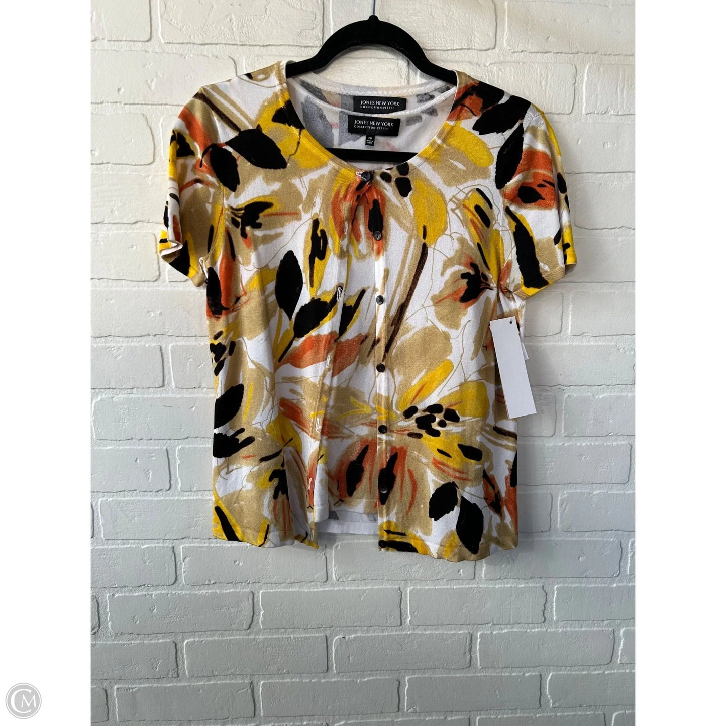 Sweater 2pc By Jones New York In Black & Tan, Size: Sp