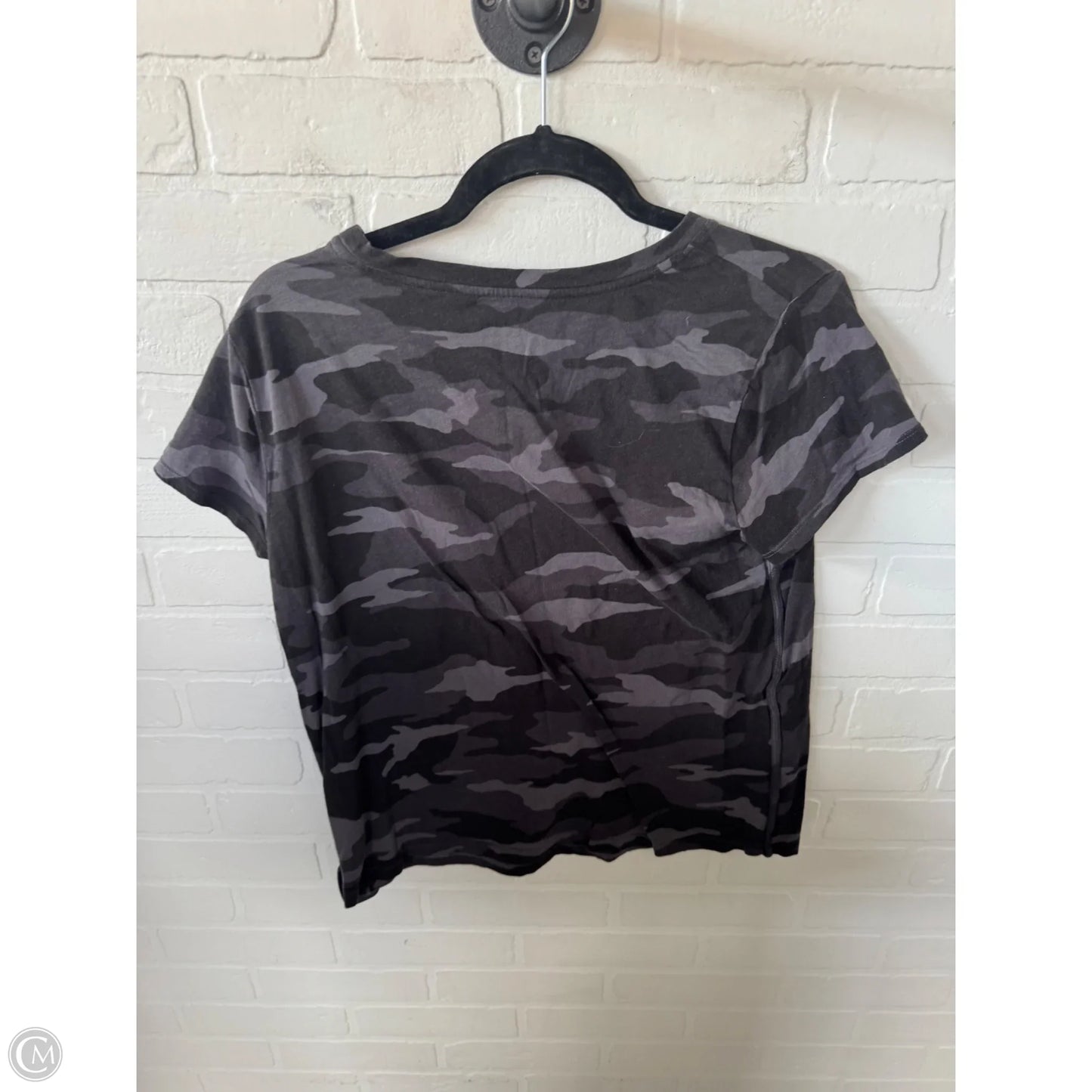 Athletic Top Short Sleeve By Athleta In Grey, Size: L
