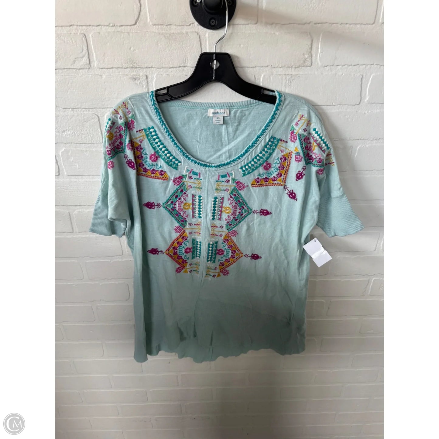 Top Short Sleeve By Sundance In Blue & Purple, Size: Xs