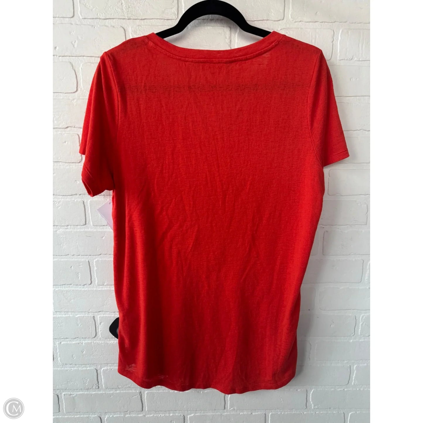 Athletic Top Short Sleeve By Athleta In Orange, Size: L