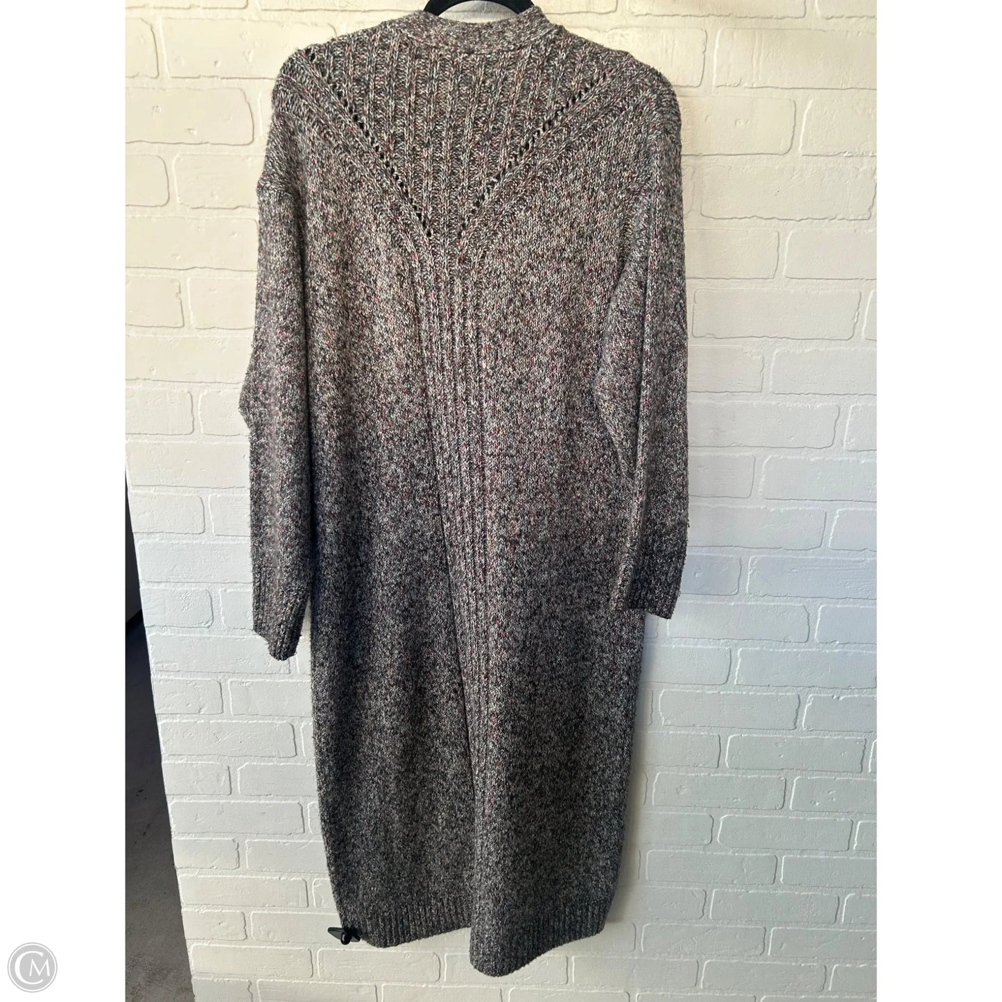 Sweater Cardigan By Cabi In Grey & Red, Size: S