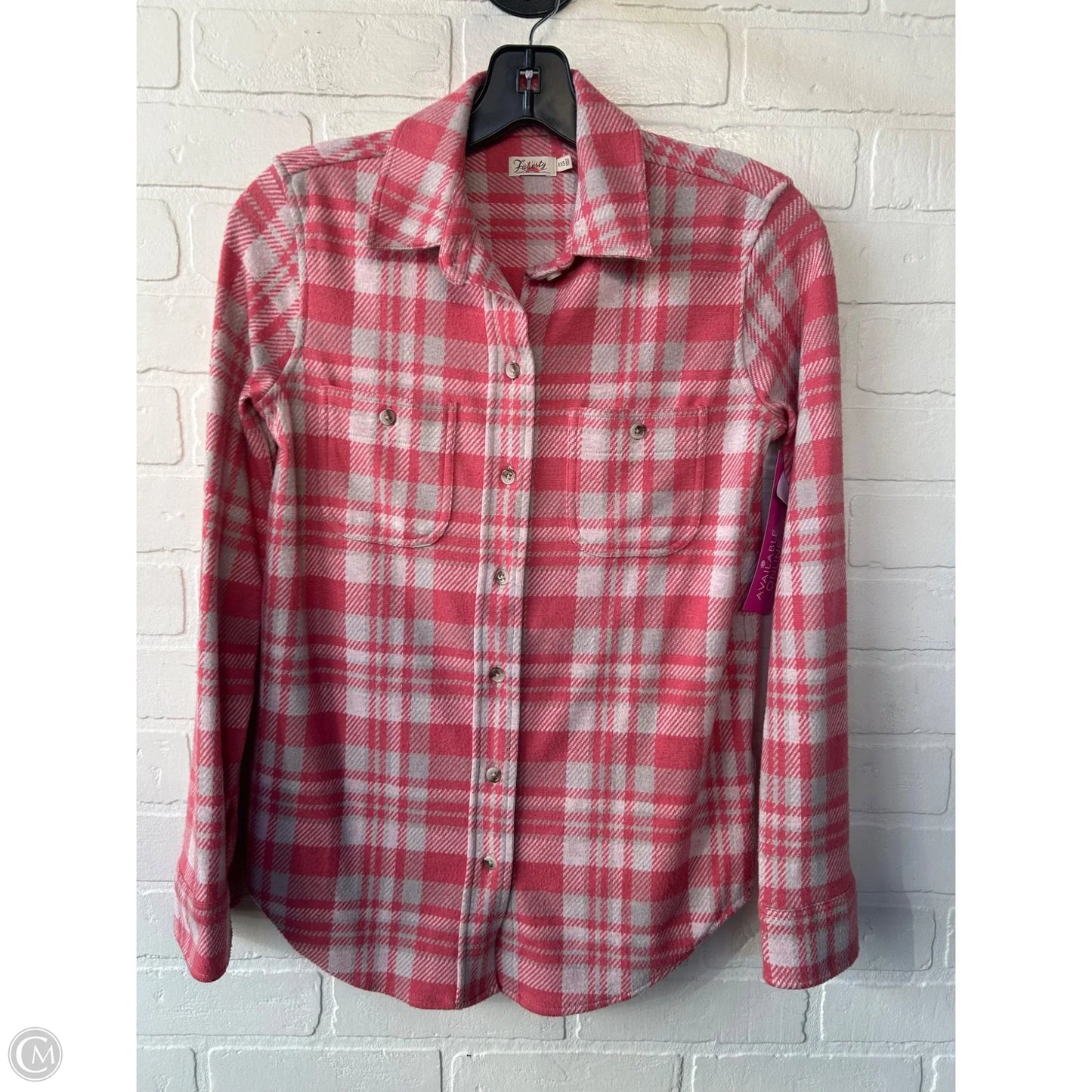 Top Long Sleeve By Faherty In Pink, Size: Xxs