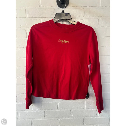 Athletic Top Long Sleeve Crewneck By Lululemon In Red, Size: Xs
