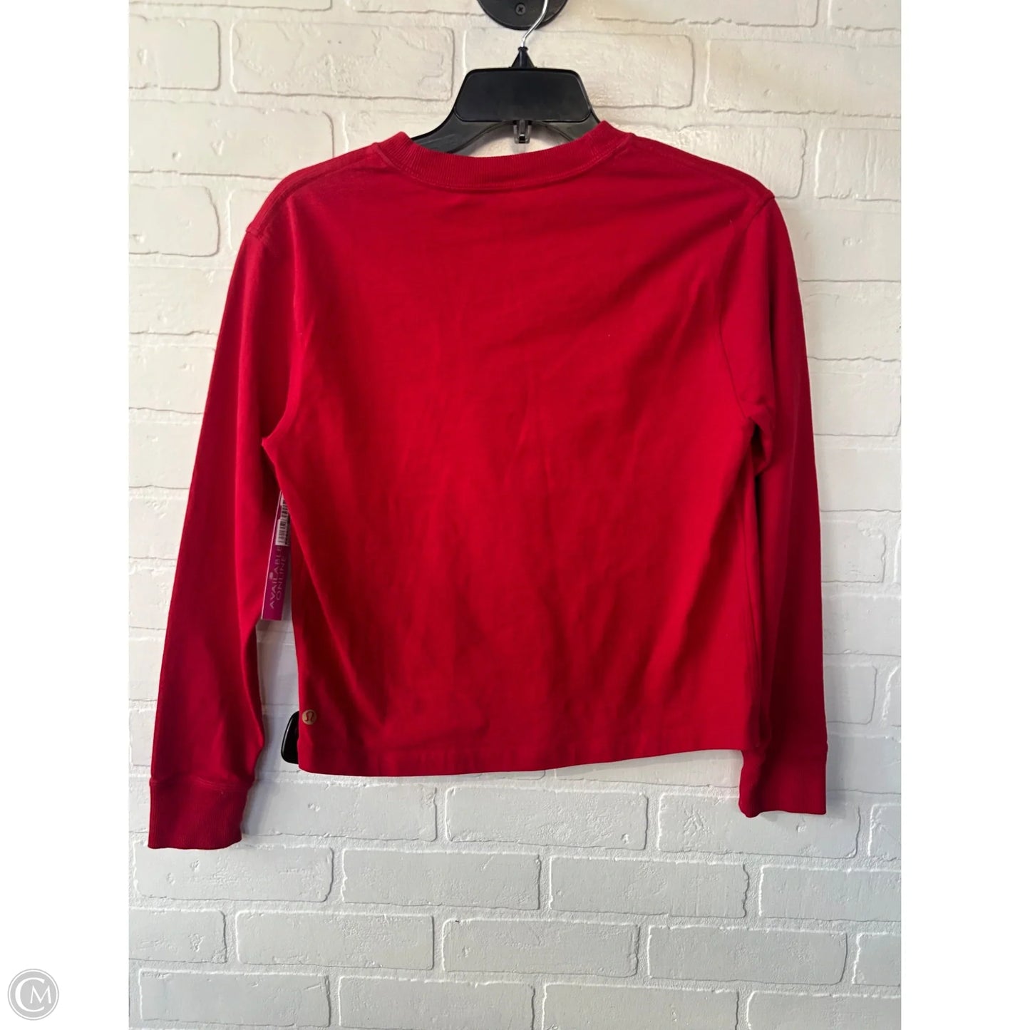 Athletic Top Long Sleeve Crewneck By Lululemon In Red, Size: Xs