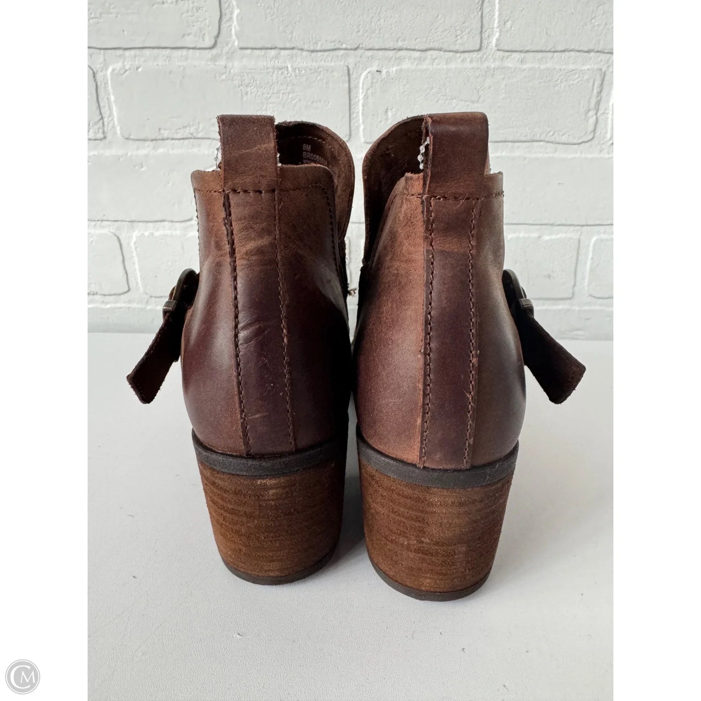 Boots Ankle Heels By Born In Brown, Size: 8