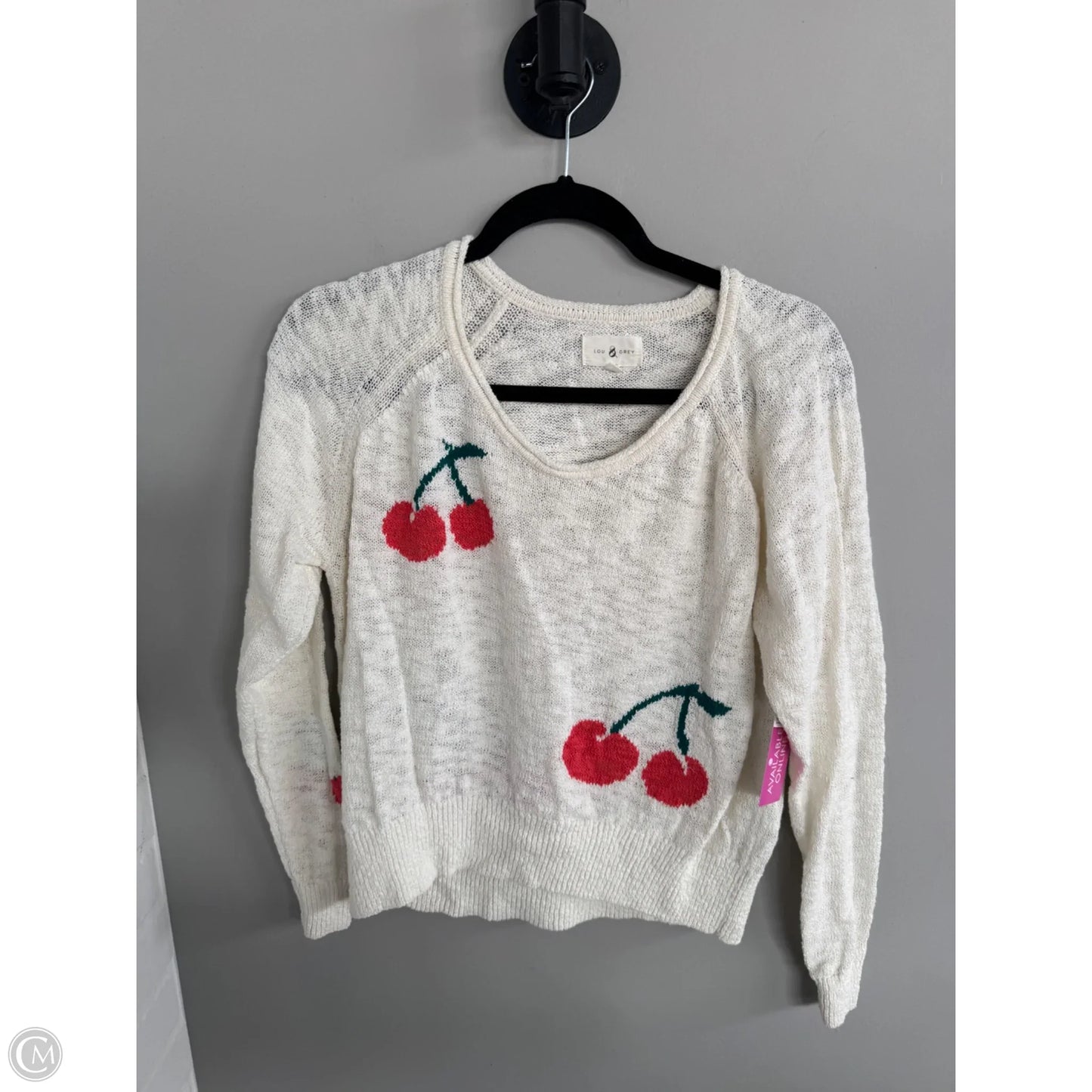 Sweater By Lou And Grey In Cream & Pink, Size: Xs