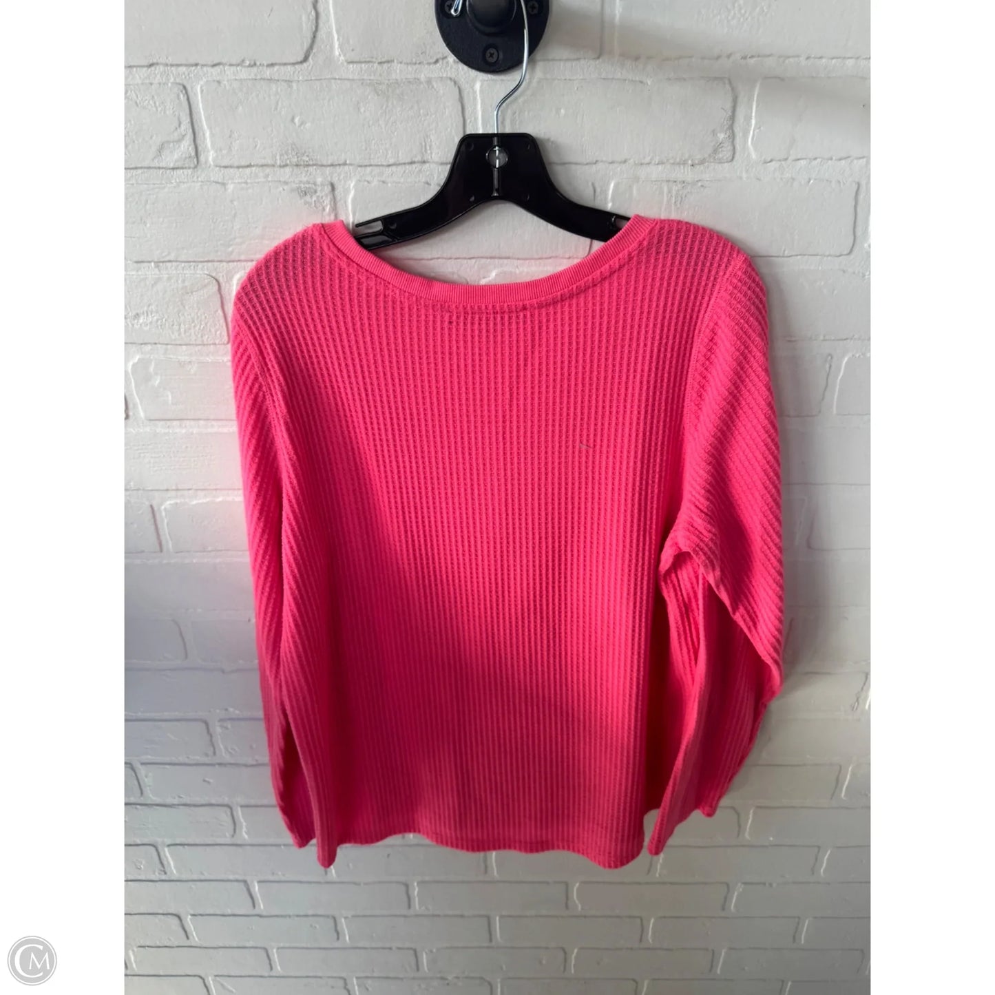 Top Long Sleeve Basic By Loft In Pink, Size: Xl