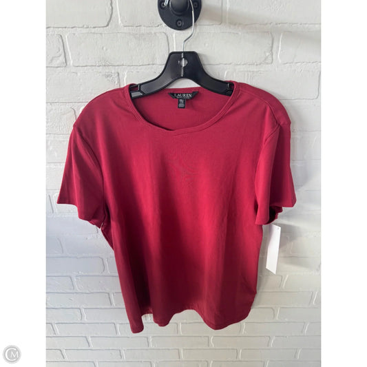 Top Short Sleeve Basic By Lauren By Ralph Lauren In Red, Size: Xxl