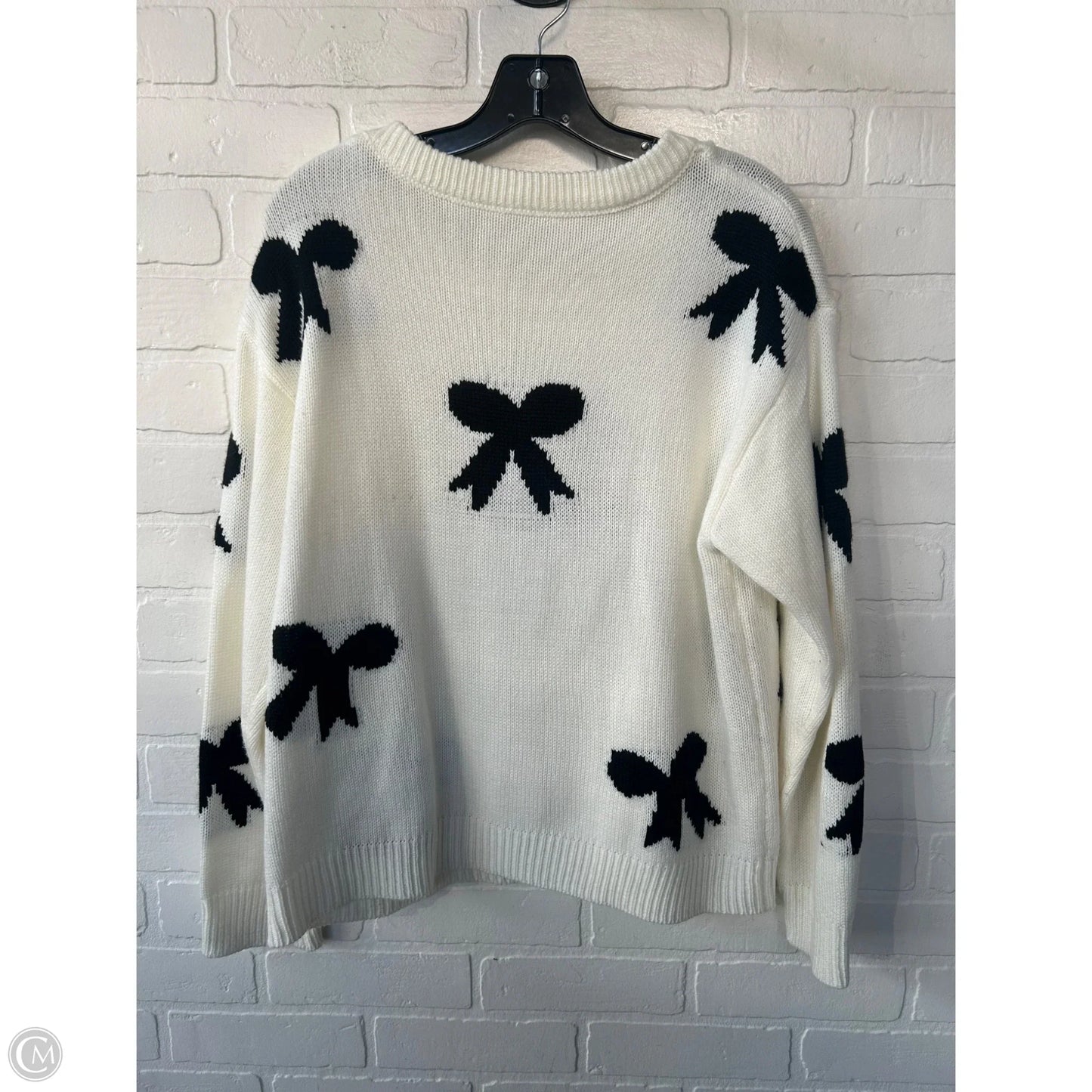 Sweater By Cme In Black & Cream, Size: M