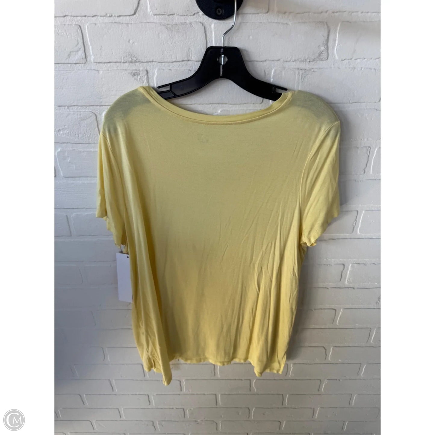 Top Short Sleeve Basic By 14th And Union In Yellow, Size: Xl