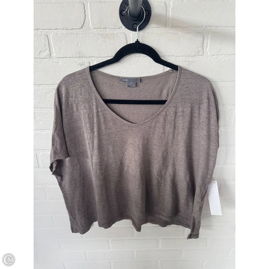 Top Short Sleeve By Vince In Brown, Size: S