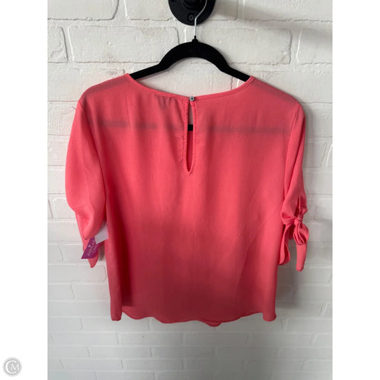 Top Short Sleeve By Ann Taylor In Pink, Size: M