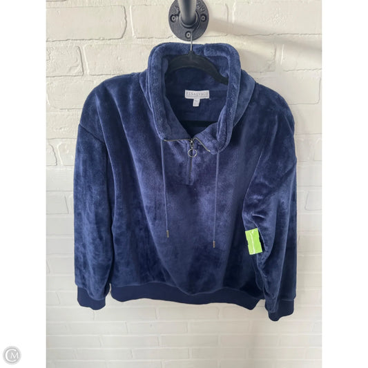 Sweatshirt Collar By Cmb In Blue, Size: S