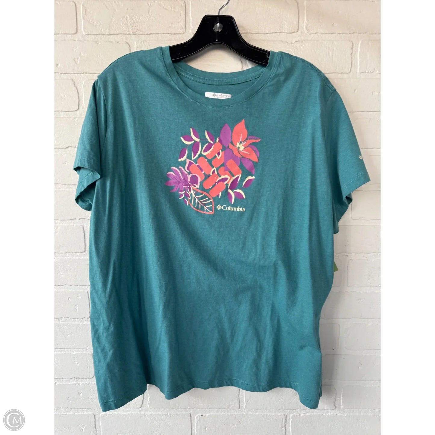 Top Short Sleeve Basic By Columbia In Blue & Purple, Size: 1x