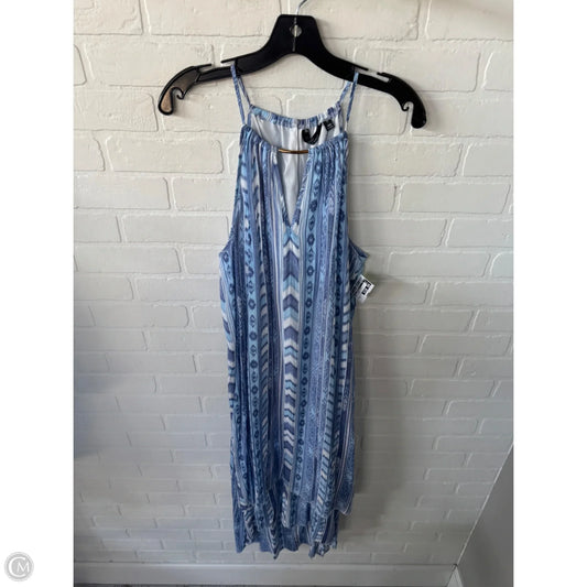 Dress Casual Midi By Mlle Gabrielle In Blue & White, Size: Xl
