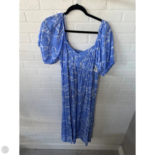 Dress Casual Maxi By Nine West In Blue & White, Size: L