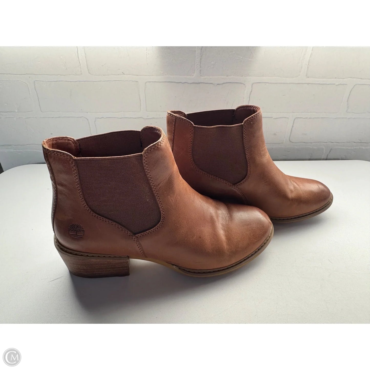 Boots Ankle Heels By Timberland In Brown, Size: 8