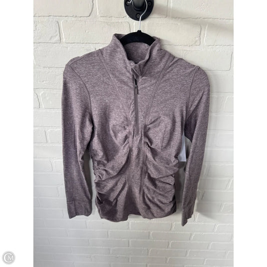 Athletic Top Long Sleeve Collar By Lululemon In Purple, Size: M