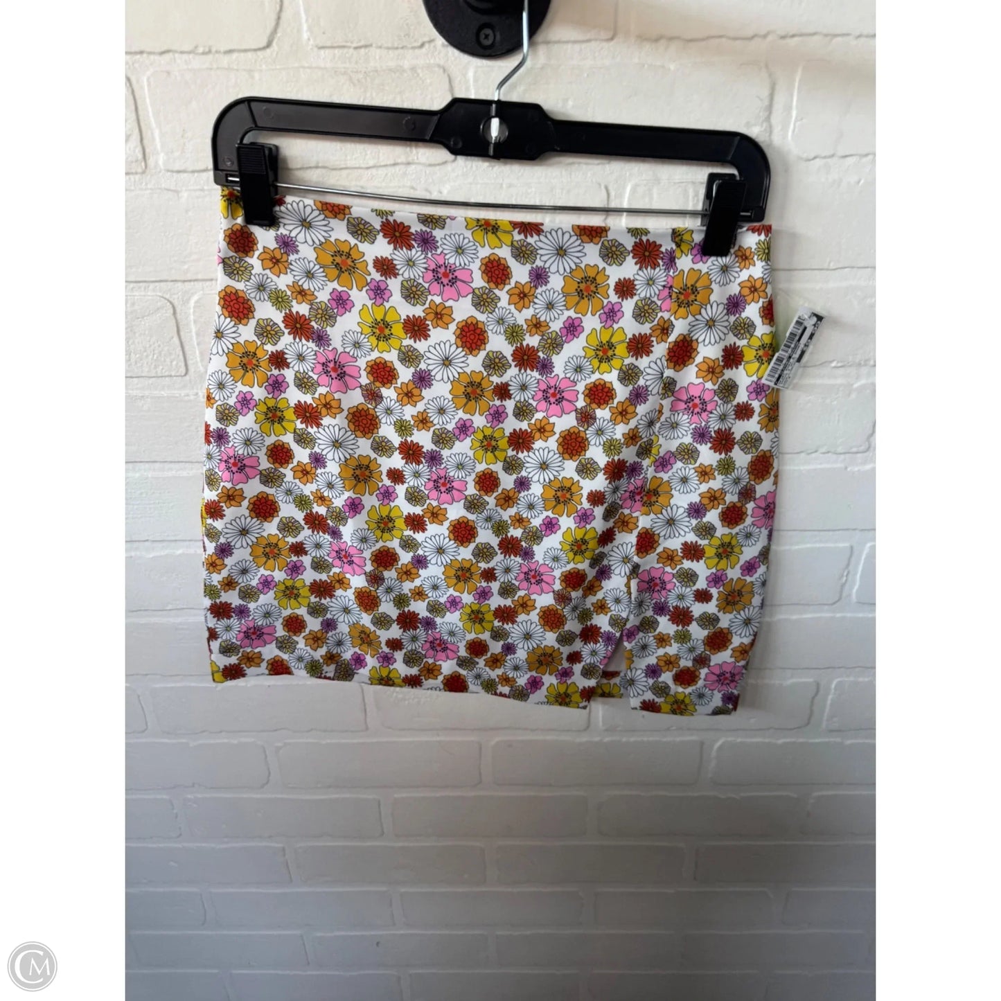 Skirt Mini & Short By Clothes Mentor In Orange & White, Size: 4