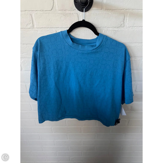 Top Short Sleeve Designer By Coach In Blue, Size: M