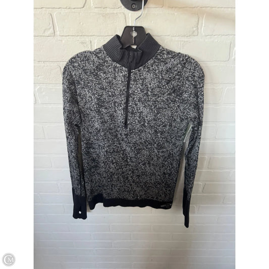 Athletic Top Long Sleeve Crewneck By Lululemon In Black & Grey, Size: S