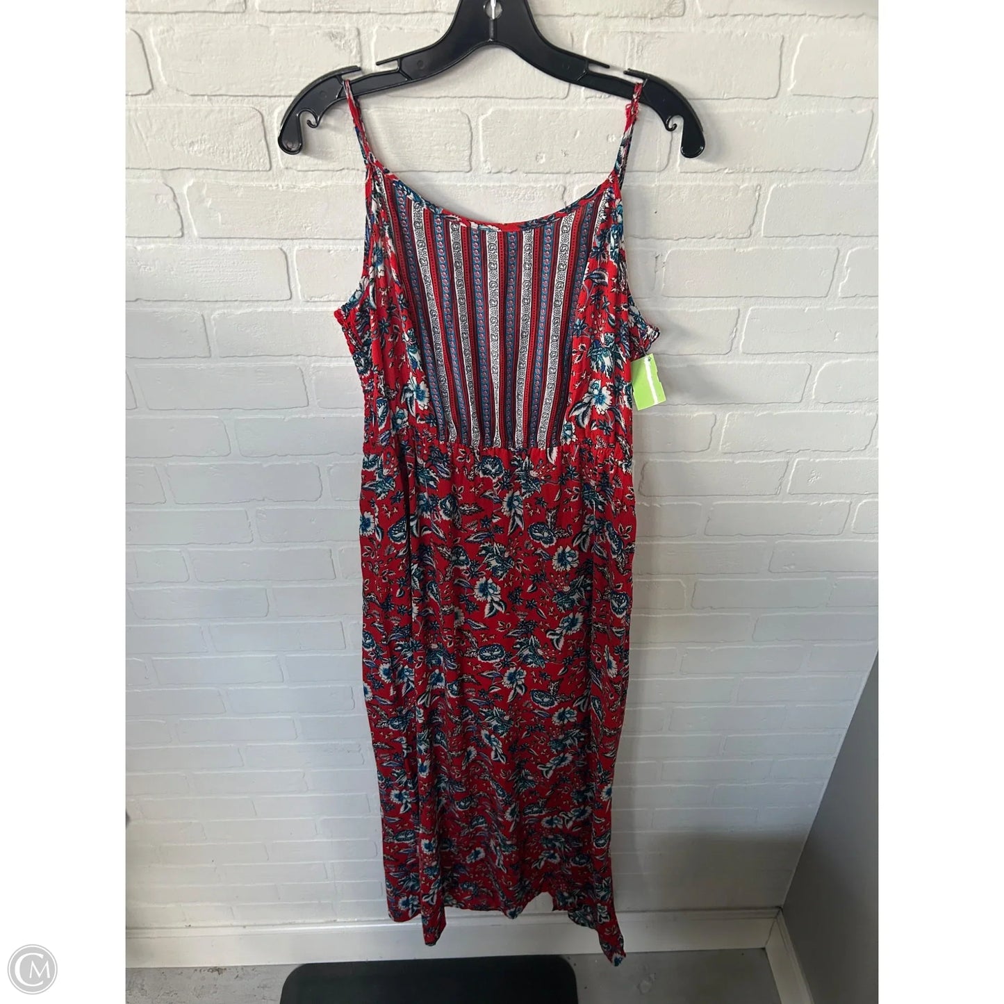 Dress Casual Maxi By Charming Charlie In Blue & Red & White, Size: L