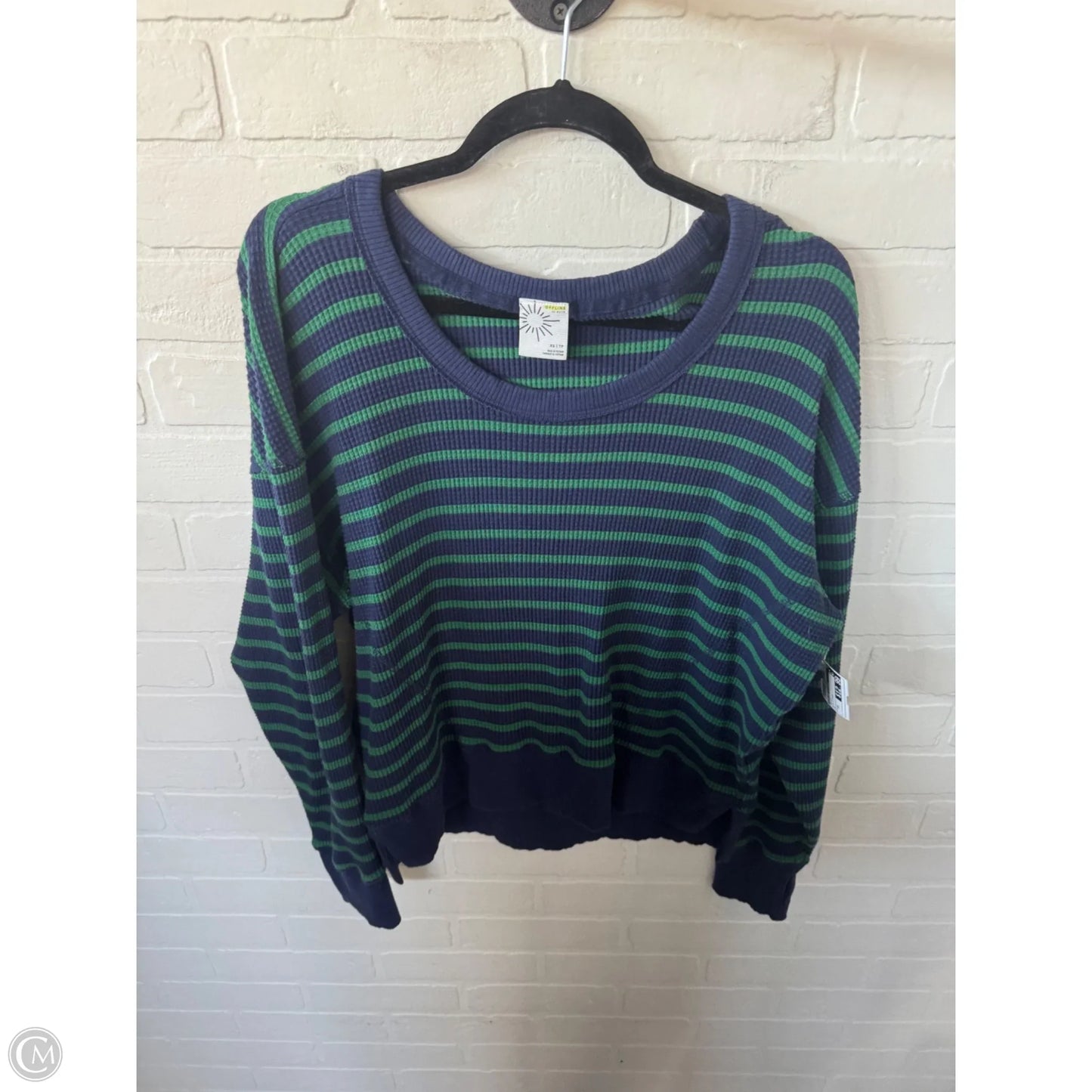 Top Long Sleeve By Offline By Aerie In Blue & Green, Size: Xs