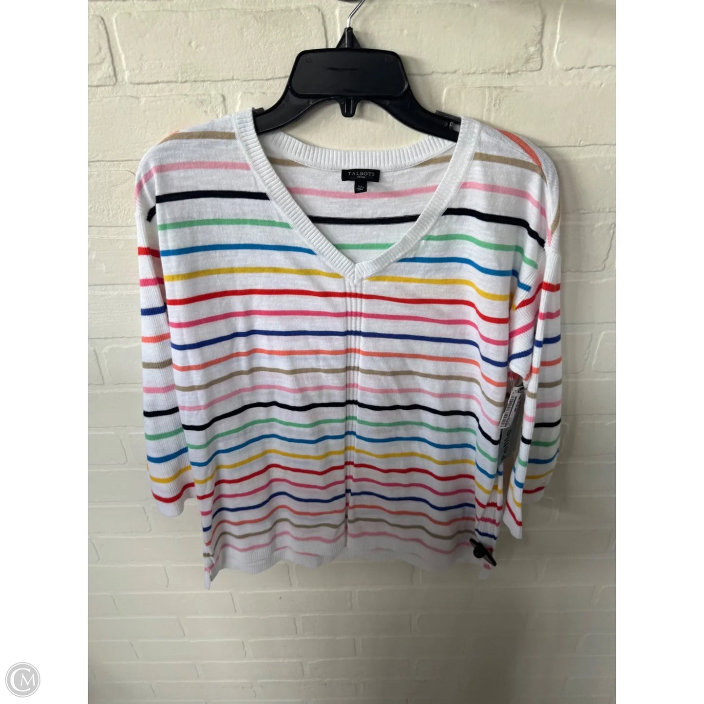 Sweater By Talbots In Rainbow Print, Size: Lp