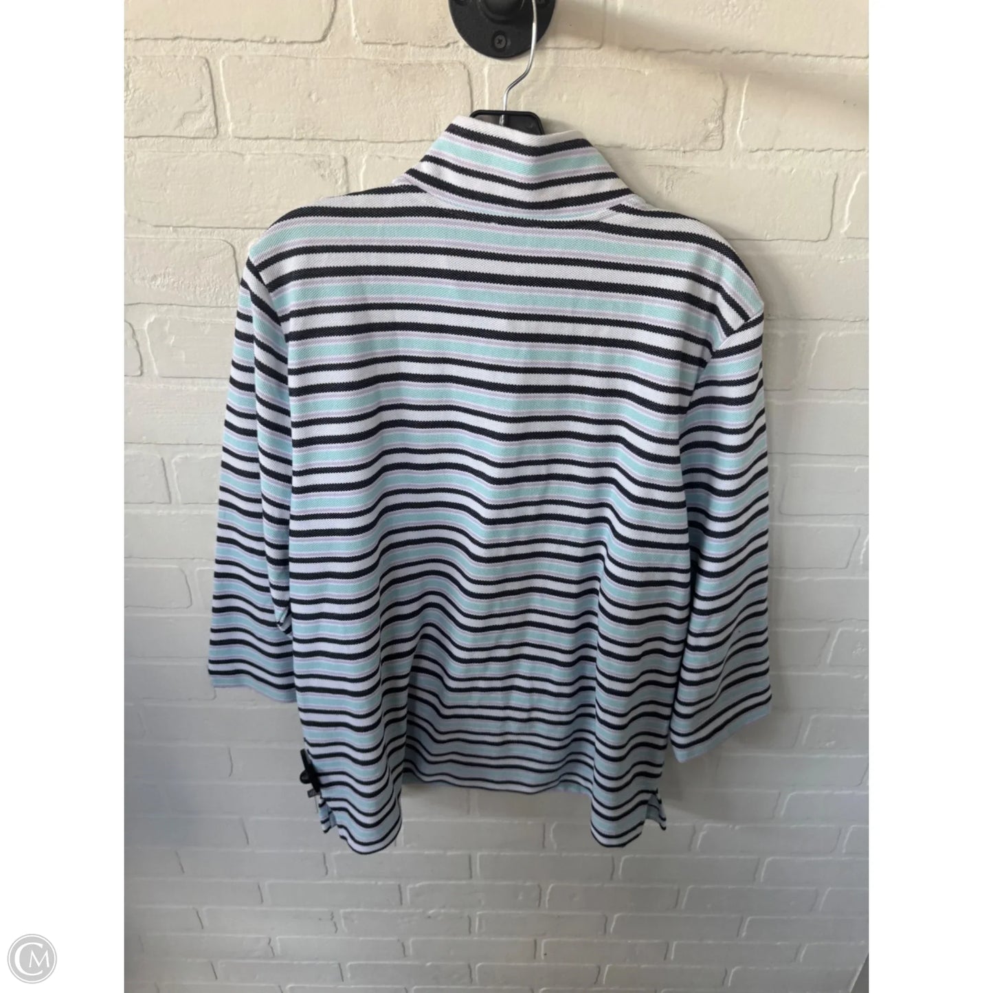 Sweatshirt Collar By Talbots In Black & Purple, Size: Xl
